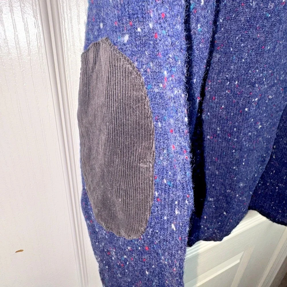JoS. A. Bank Men's Navy Blue Speckled Pullover Sweater Medium – Elbow Pads,‎ NWT
